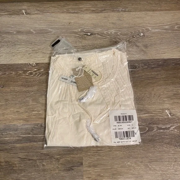 Madewell warm pin tuck tie neck top - Picture 4 of 4